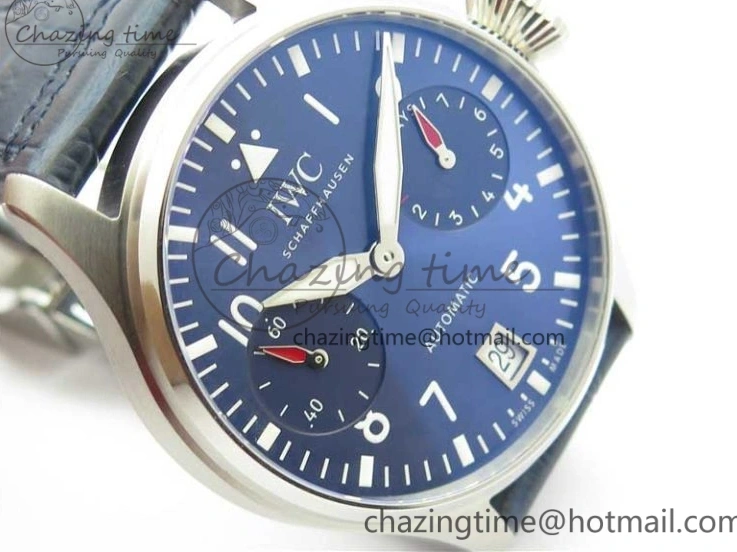 MIROTIME 0202 Supportive Big Pilot IW501008 “Boutique London” SS ZF Best Edition Blue Dial on Blue Leather Strap A 7106